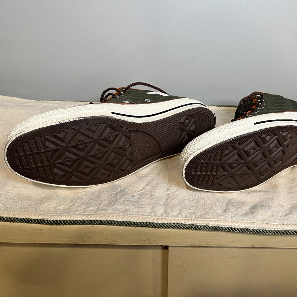 Converse Quilted High-Top Sneakers - Green and Brown - Picture 6 of 7